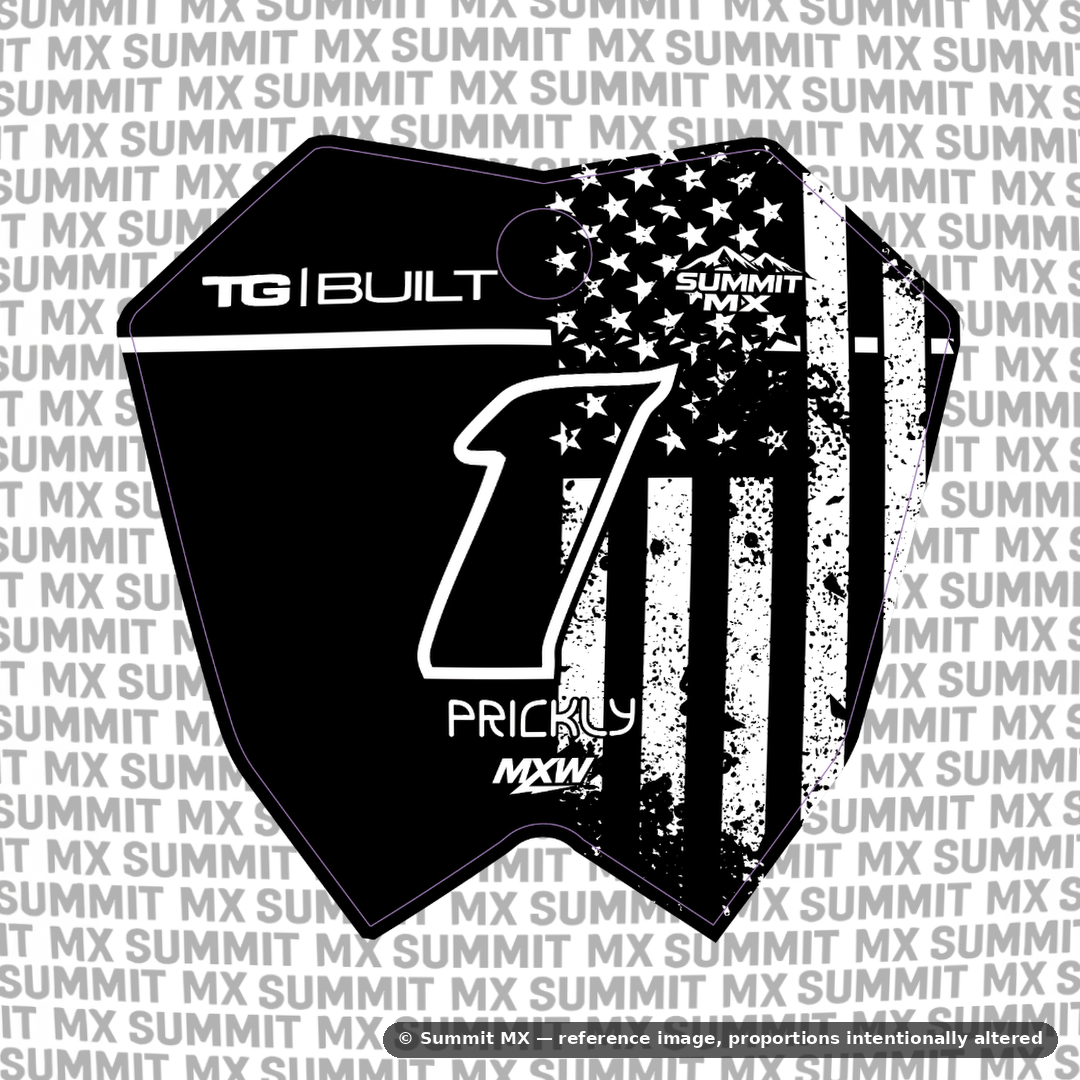 Stars & Stripes Number Plate Decal